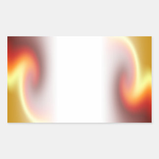 赤い栄光のフェード 長方形シール