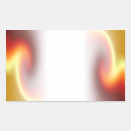 赤い栄光のフェード 長方形シール (正面)