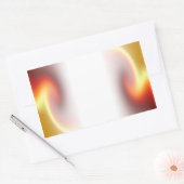 赤い栄光のフェード 長方形シール (封筒)