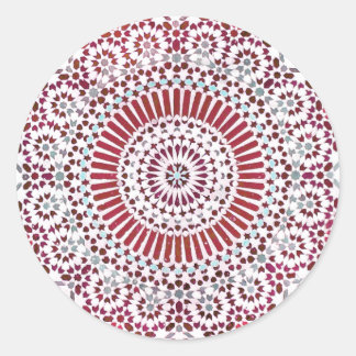 赤い根のチャクラ円モザイク ラウンドシール