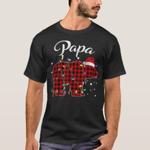 赤い格子柄のパパベマッチバッファローパジャマ Tシャツ