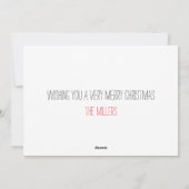 赤い格子柄の赤いクリスマスカード シーズンカード (裏面)