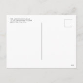 赤い格子模様のクリスマスブタ シーズンポストカード (裏面)