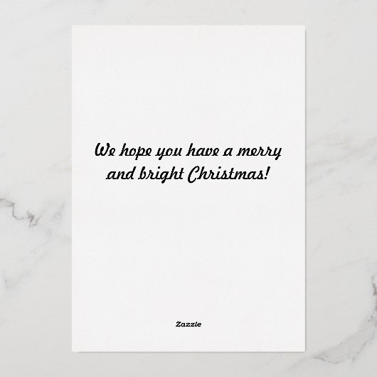 赤い格子模様のゴールド おじいちゃん フォト 暖かさと優雅さを兼ね備えた 箔シーズンカード (裏面)