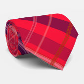 赤い格子模様のネクタイ ネクタイ (ロール)