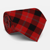 赤い格子模様のネックタイ ネクタイ (ロール)