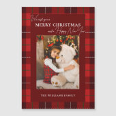 赤い格子模様のメリークリスマス1写真 (正面)