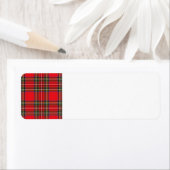 赤い格子模様のラベル ラベル (インサイチュ)