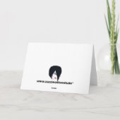 赤い格子模様の写真グリーティングカード シーズンカード (裏面)