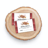 赤い格子模様の国BBQおむつラッフルベビーシャワー エンクロージャーカード