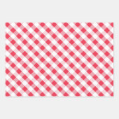 赤い格子模様クリスマスラッピング紙シート ラッピングペーパーシート (正面3)