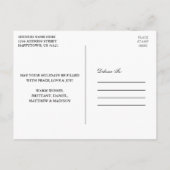 赤い格子模様メリークリスマスクラフト家族写真 ポストカード (裏面)