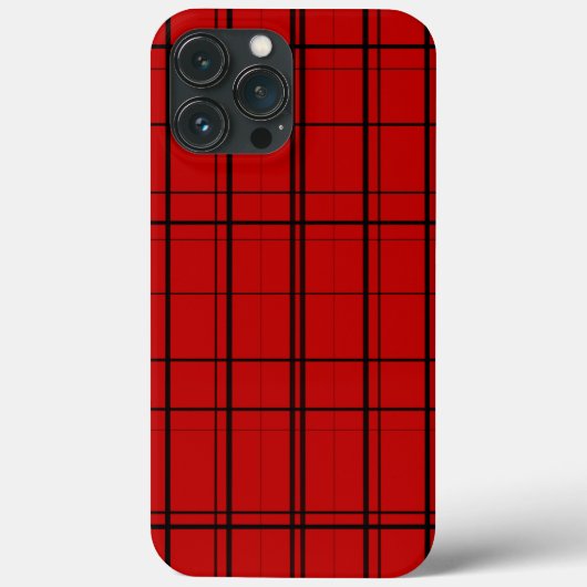 赤い格子模様 Case-Mate iPhoneケース (裏面)