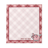 赤い格子毛 ノートパッド (正面)