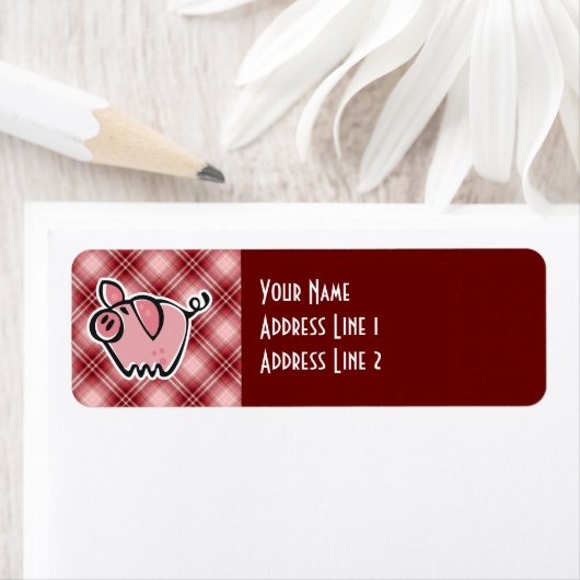 赤い格子毛 ラベル (インサイチュ)