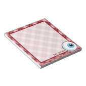 赤い格子状眼球 ノートパッド (アングル)