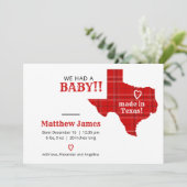 赤い格子縞がテキサス州横形写真 案内状 (スタンド正面)