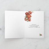 赤い格子縞とウッドランド・ユニコーン〔雄ジカの〕枝角 カード (内部)