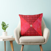 赤い格子縞とチェック装飾用クッション クッション (椅子)