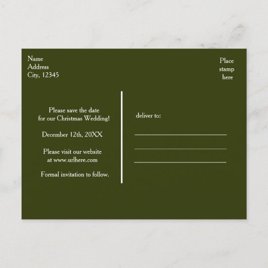 赤い格子縞と松ぼっくり　素朴なカントリー　ポストカード 案内ポストカード (裏面)