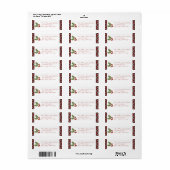 赤い格子縞と柊 ラベル (フルシート)