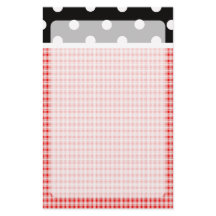 赤い格子縞と水玉模様