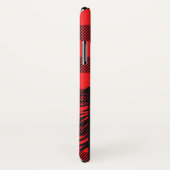 赤い格子縞のエバーグリーンシルエット Case-Mate iPhoneケース (裏面/右)