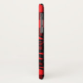 赤い格子縞のエバーグリーンシルエット Case-Mate iPhoneケース (裏面/左)