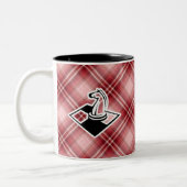 赤い格子縞のチェス ツートーンマグカップ (左)