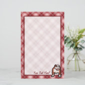 赤い格子縞のブルドッグ 便箋 (スタンド正面)