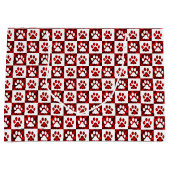 赤い格子縞のポー市松模様にトパターン ラージペーパーバッグ (正面)