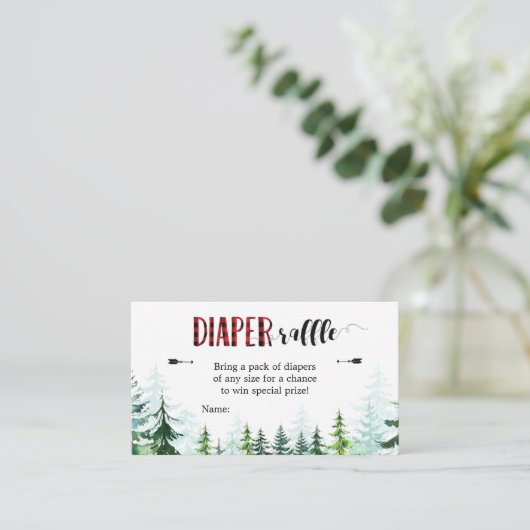 赤い格子縞のランバージャック – おむつレッフルカード エンクロージャーカード (スタンド正面)