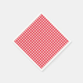 赤い格子縞のルースドカントリー ピクニック パーティ スタンダードカクテルナプキン (角)
