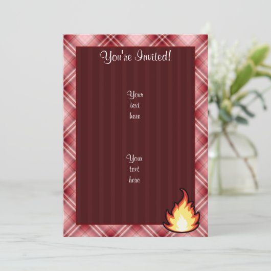 赤い格子縞の炎 招待状 (スタンド正面)