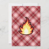 赤い格子縞の炎 招待状 (裏面)