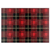 赤い格子縞の背景 カッティングボード (正面)