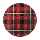 赤い格子縞の背景 カッティングボード (正面)