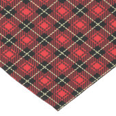 赤い格子縞の背景 ショートテーブルランナー (コーナー)