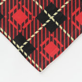 赤い格子縞の背景 フリースブランケット (角)