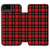 赤い格子縞の背景 INCIPIO iPhoneウォレットケース (フォリオ Open)