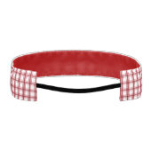 赤い格子縞の非ヘッドバスリップまたは滑ることンド アスレチックヘッドバンド (裏面)