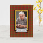 赤い格子縞フランネル記念カード（写真付き） カード (黄色い花)