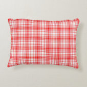 赤い格子縞 アクセントクッション (裏面)