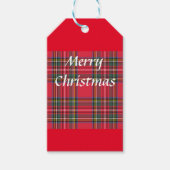 赤い格子縞 ギフトタグ (正面)