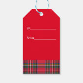 赤い格子縞 ギフトタグ (裏面)