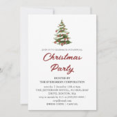 赤い格子縞 |クリスマスツリー |休日の招待状 招待状 (正面)
