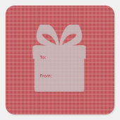 赤い格子縞 スクエアシール (正面)