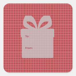 赤い格子縞 スクエアシール