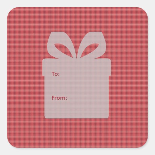 赤い格子縞 スクエアシール (正面)