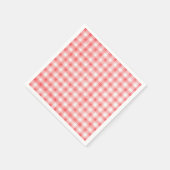 赤い格子縞 スタンダードカクテルナプキン (角)